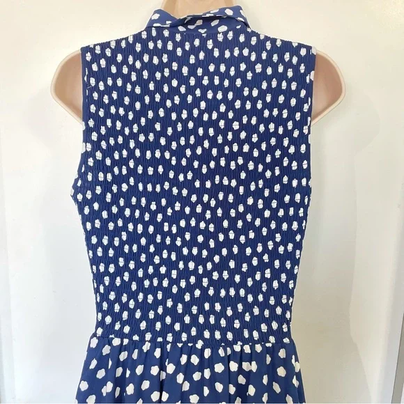 Kate Spade California Dreaming Cloud Dot Midi Dress Blue White Womens 6 - Picture 8 of 11